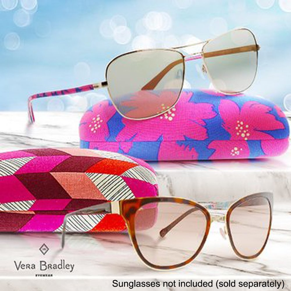Vera Bradley Clamshell Eyeglass Case - SEA AIR FLORAL - Picture 13 of 14